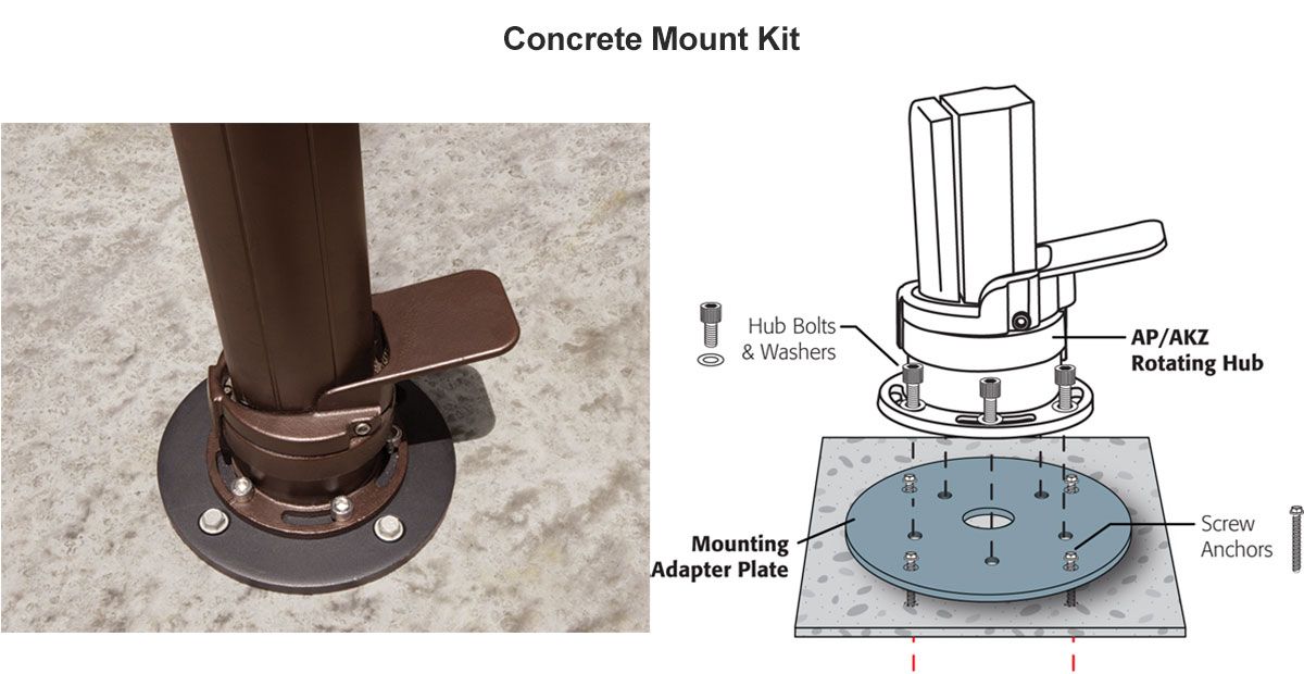 AKZ PLUS 11.5' Square Aluminum Cantilever Patio Umbrella