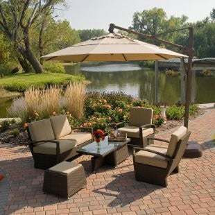 AKZ PLUS 11' Octagonal Aluminum Cantilever Patio Umbrella AKZ PLUS 11' Octagonal Aluminum Cantilever Patio Umbrella