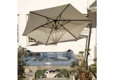 FIM C-Series 10.5' Hexagon Cantilever Patio Umbrella  GiantPatioUmbrellas