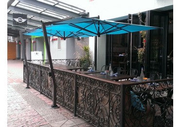 c hopetree deluxe square offset cantilever outdoor patio umbrella FIM C-Series 9.5' Square Cantilever Patio Umbrella