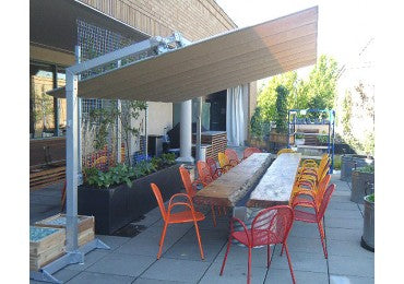 FIM Flexy Aluminum 10' x 14' Rectangular Offset Patio Umbrella