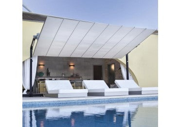 FIM Flexy Aluminum 10' x 12' Rectangular Offset Patio Umbrella