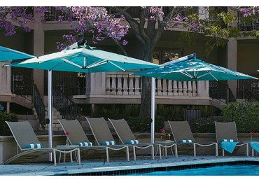 Shademaker Orion 8'9 Square Crank Lift Offset Patio Umbrella (SMOR27S)