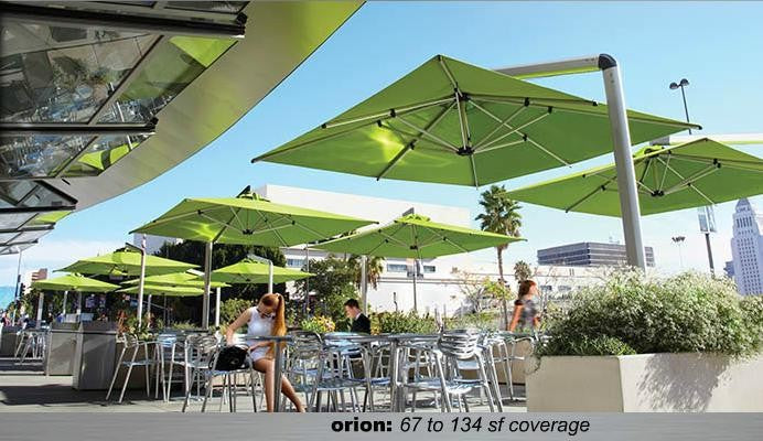 Shademaker Orion 9'9 Square Crank Lift Offset Patio Umbrella (SMOR30S)