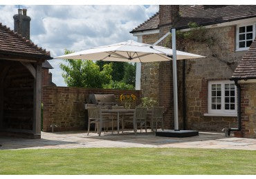 Shademaker Polaris 13'1 Crank Lift Offset Patio Umbrella