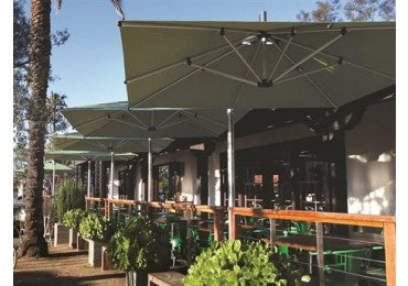 Shademaker Orion 9'9 Square Crank Lift Offset Patio Umbrella (SMOR30S)