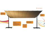 FIM Flexy Aluminum 10' x 14' Rectangular Offset Patio Umbrella