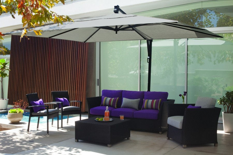 AKZ PLUS 10' x 13' Rectangular Aluminum Cantilever Patio Umbrella