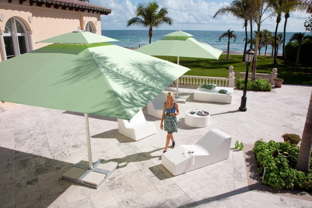 2 piece patio set with umbrella 16ft Market w/ Cross Base, Crank, Aluminum Frame Its broad canopy provides generous shade while the marine Celebalcony 16 ft. Steel Double-Sided