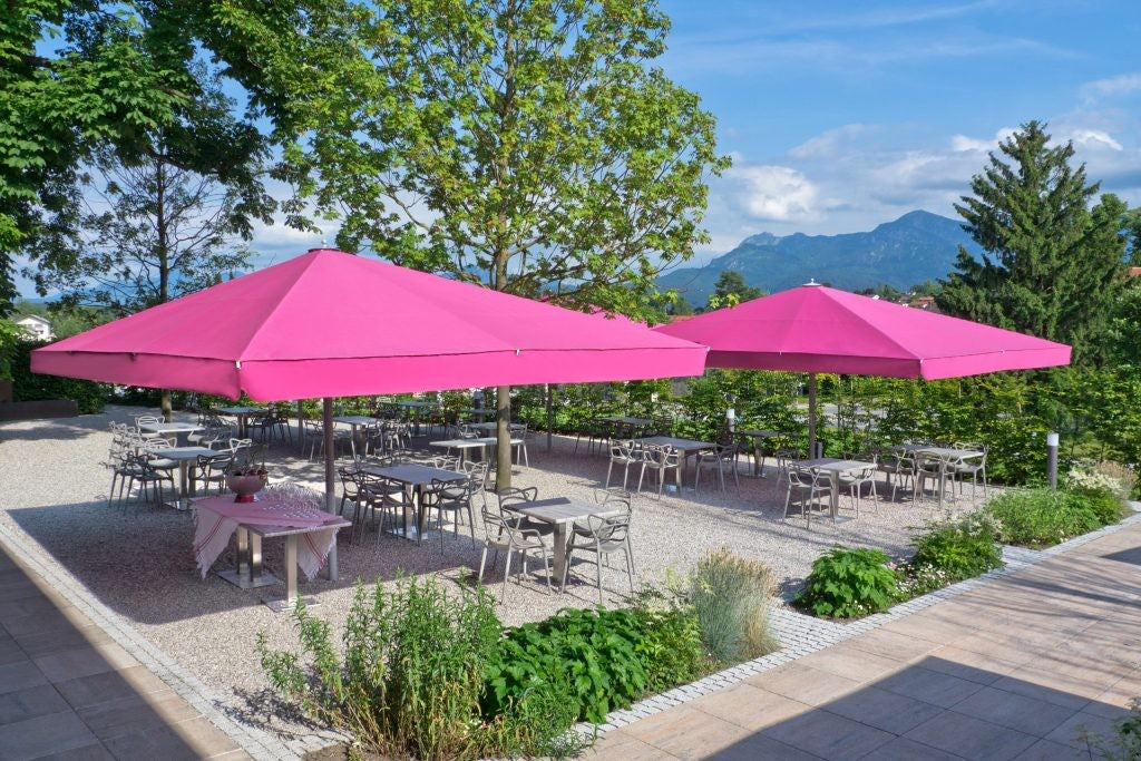 2 piece patio set with umbrella Business & Pleasure Co. The and daily use. ACEGOSES 10-ft Aluminum Navy Push-button