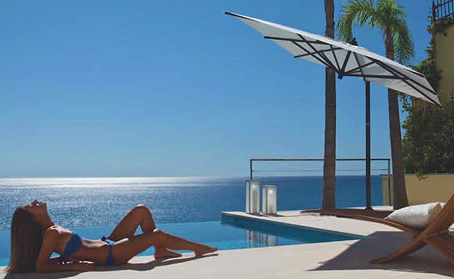 FIM C-Series 9.5' Square Cantilever Patio Umbrella