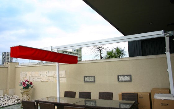 FIM Flexy Aluminum 10' x 16' Rectangular Offset Patio Umbrella