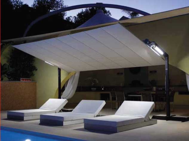 FIM Flexy Aluminum 8' x 10' Rectangular Offset Patio Umbrella