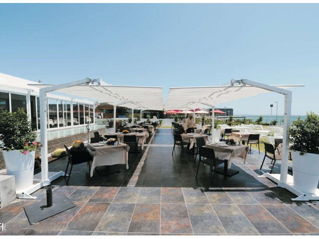 FIM Flexy Aluminum 8' x 12' Rectangular Offset Patio Umbrella
