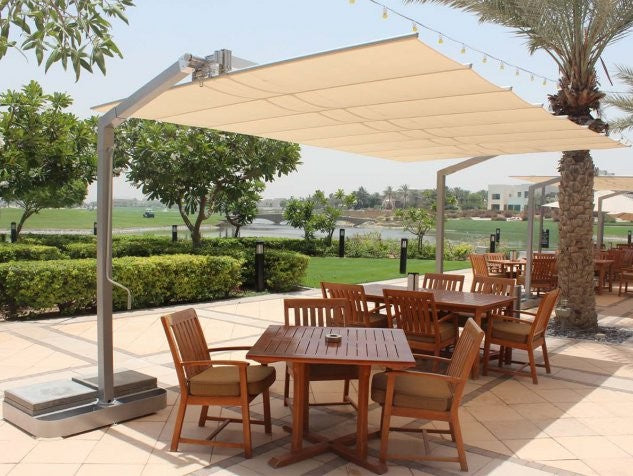 FIM Flexy Aluminum 8' x 10' Rectangular Offset Patio Umbrella