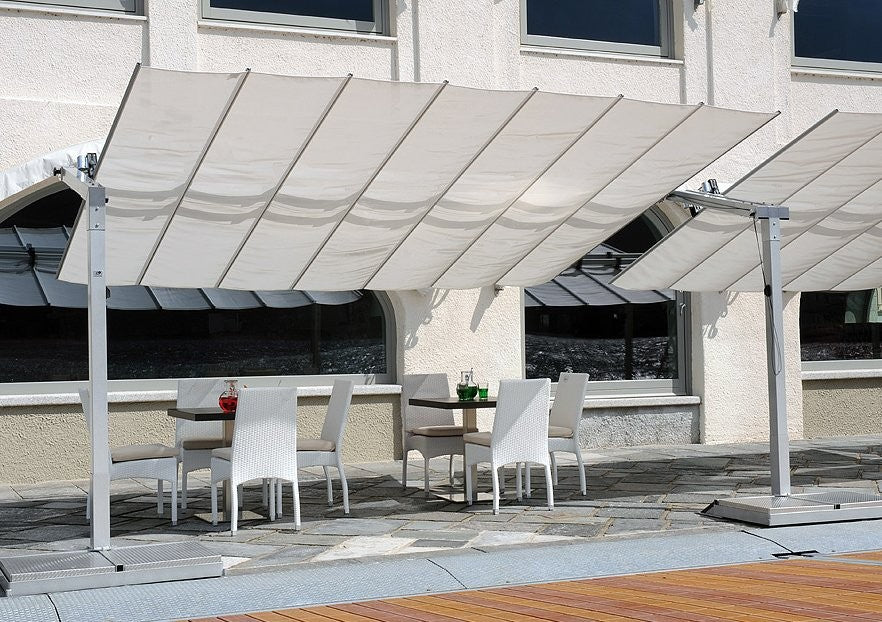 FIM Flexy Aluminum 8' x 12' Rectangular Offset Patio Umbrella
