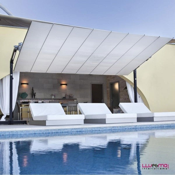 FIM Flexy Aluminum 8' x 10' Rectangular Offset Patio Umbrella