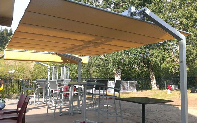FIM Flexy Aluminum 8' x 12' Rectangular Offset Patio Umbrella