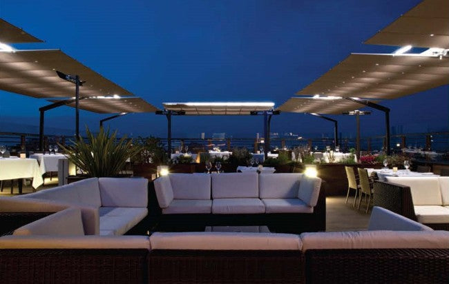 FIM Flexy Aluminum 8' x 12' Rectangular Offset Patio Umbrella