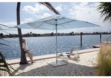 Giant Rectangular EZ-Lift Patio Umbrella