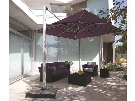 Shademaker Polaris 13'1 Crank Lift Offset Patio Umbrella (SMPOLARIS40S)